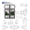 41 Series Aluminium Casement Window Profile